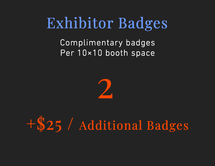 Additional Exhibitor Badge