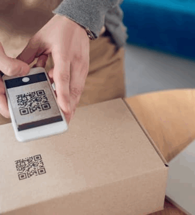 products with qr codes on the packaging